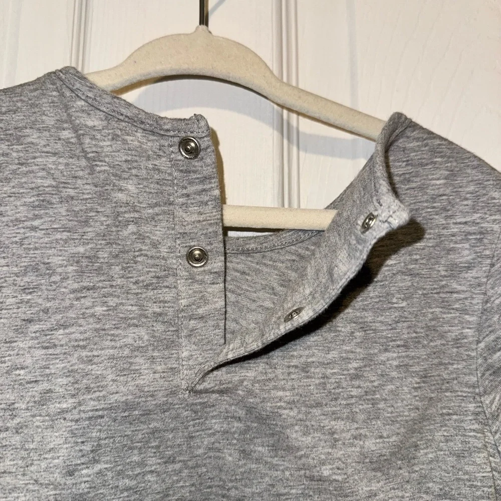 Charming Pink and Gray Kids Dress with Ruffle Details